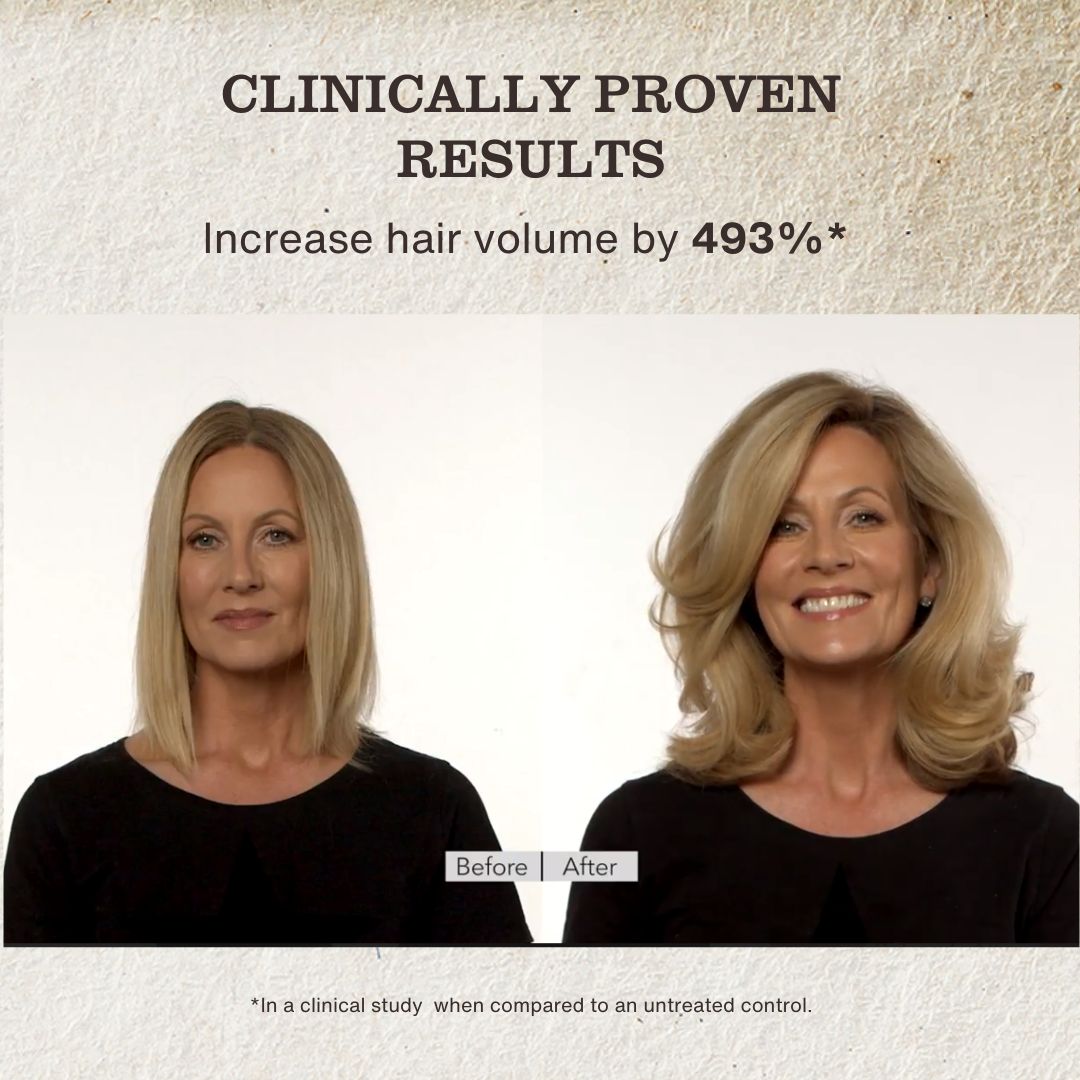 Before and After using Restore Cleansing Volumizing Scrub