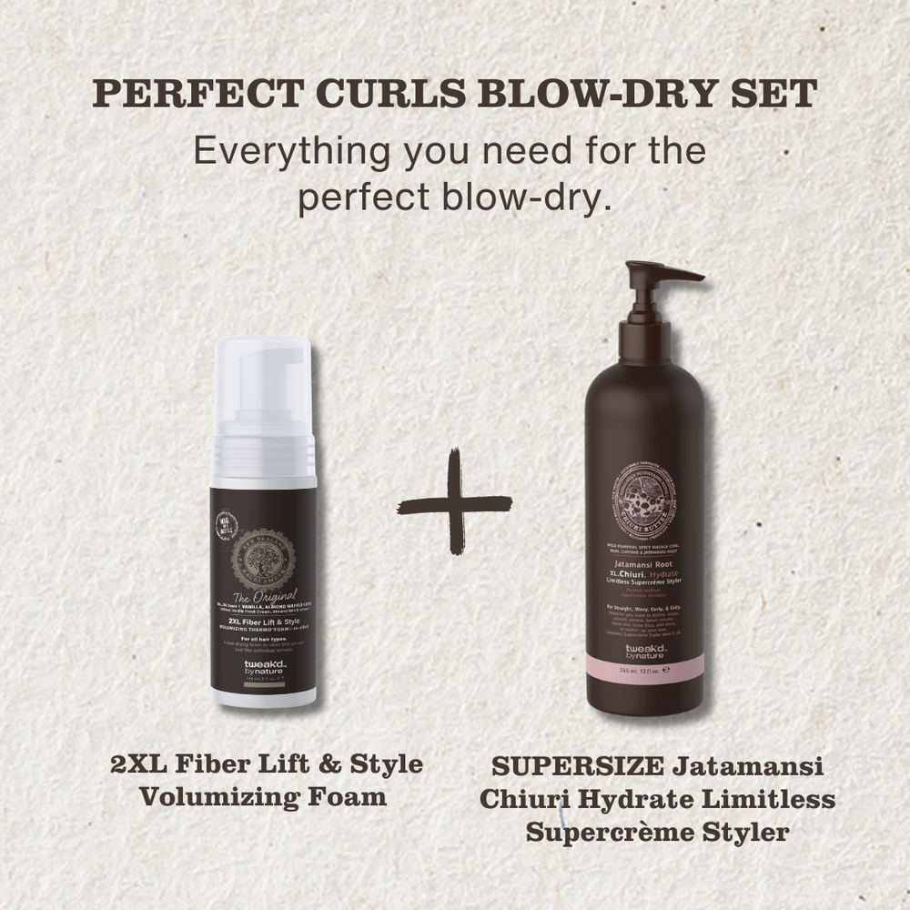 
                  
                    2XL Fiber Lift & Style Volumizing Foam and Supersize Jatamansi Chiuri Hydrate Limitless Supercreme Styler
                  
                