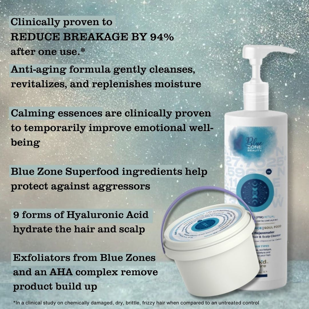 
                  
                    Blue Zone Stardust The Youth Rejuvenator Anti-Aging range clinically proven to reduce breakage by 94% after one use. 
                  
                
