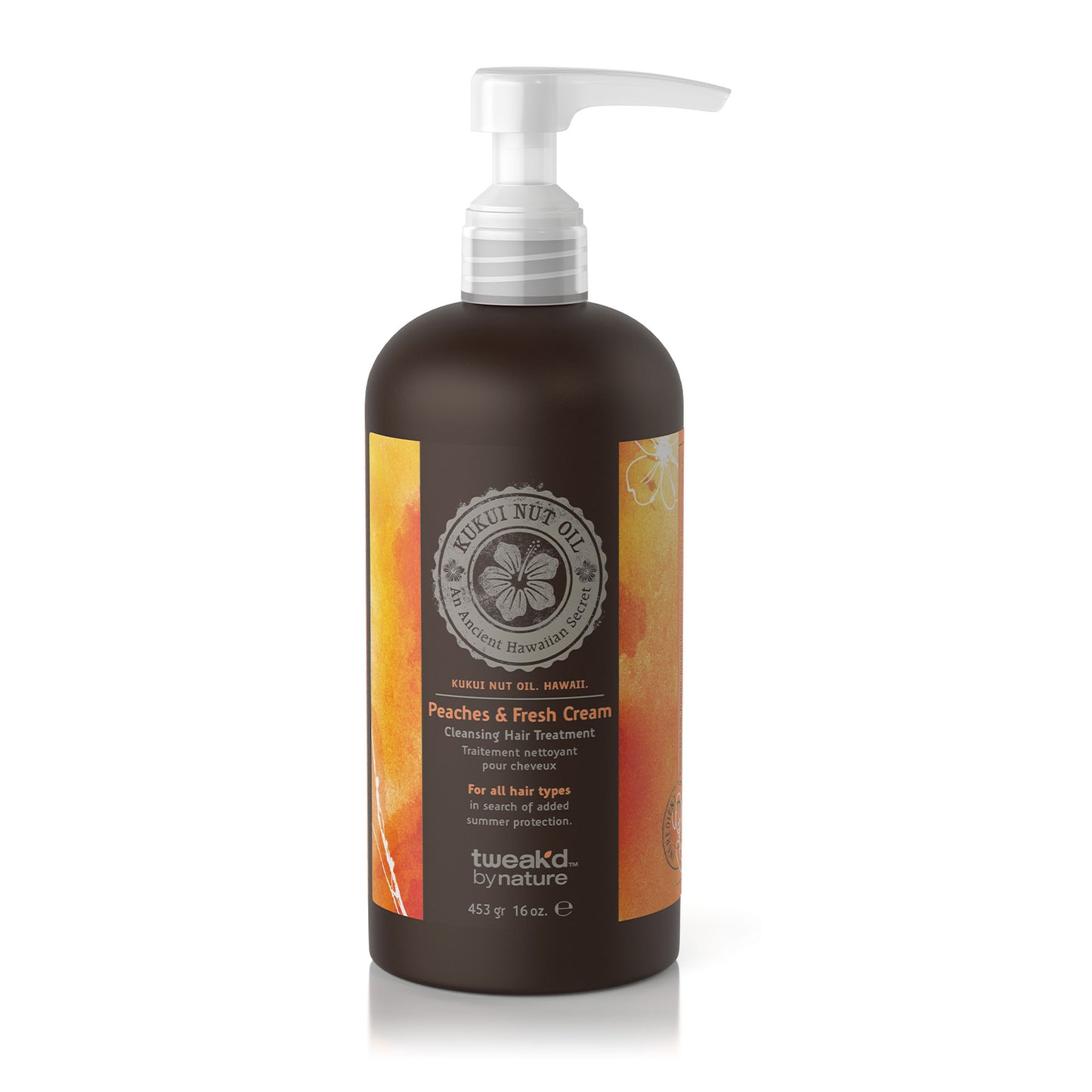 Tweak'd by Nature Rare Treasures Peaches & Fresh Cream Cleansing Hair Treatment 16oz